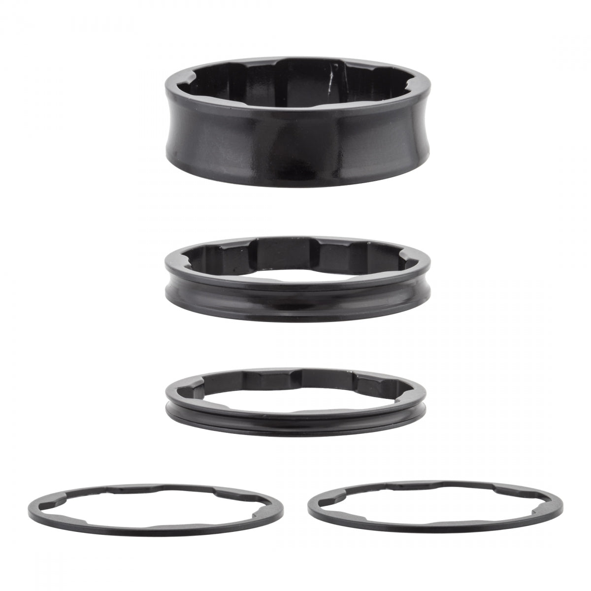 HEAD PART BOX TWO SPACER KIT 1-1/8 5pc BK