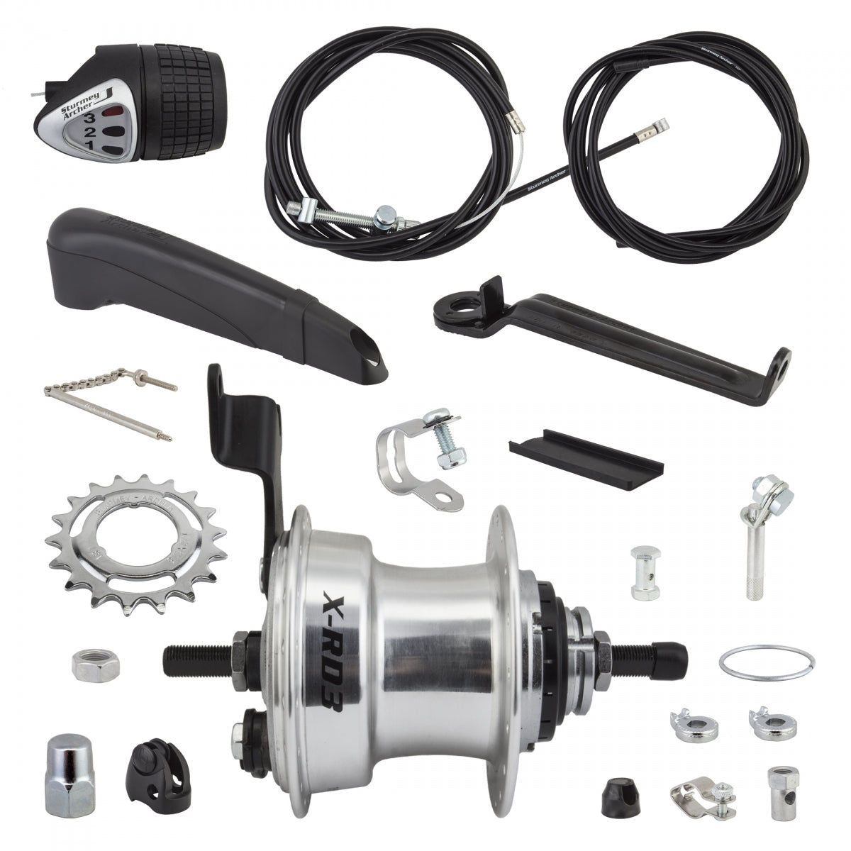 HUB RR S/A 3sp XRD3 DRUM 70mm 36 SL w/TRIM KIT/TWIST-SHIFTER TSS33 117/163mm 18T NON-ROTARY