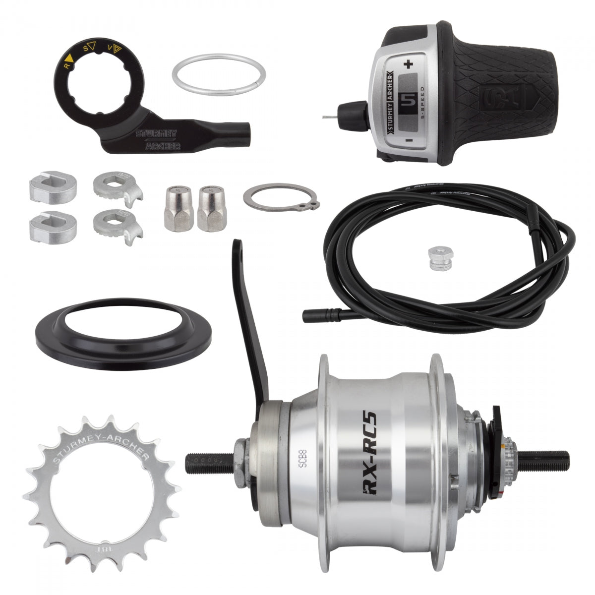 HUB RR S/A 5sp RXRC5 CB 36 SL w/TRIM KIT/TWIST-SHIFTER TSC50/CABLE 1700mm 18T 135/185mm ROTARY