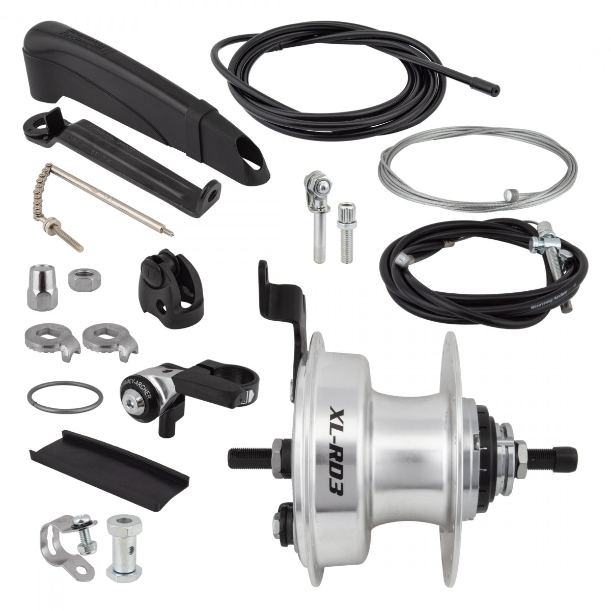 HUB RR S/A 3sp XLRD3 DRUM 90mm 36 SL w/TRIM KIT/THUMB-SHIFTER SLS30-T 163/118mm 18T NON-ROTARY