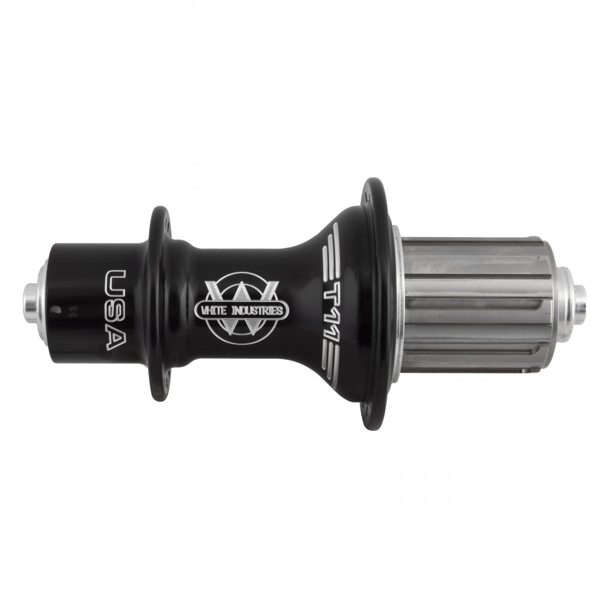 HUB RR WHITE IND T11 32x130x5mmQR 10-11sCAS TI NON DISC BK