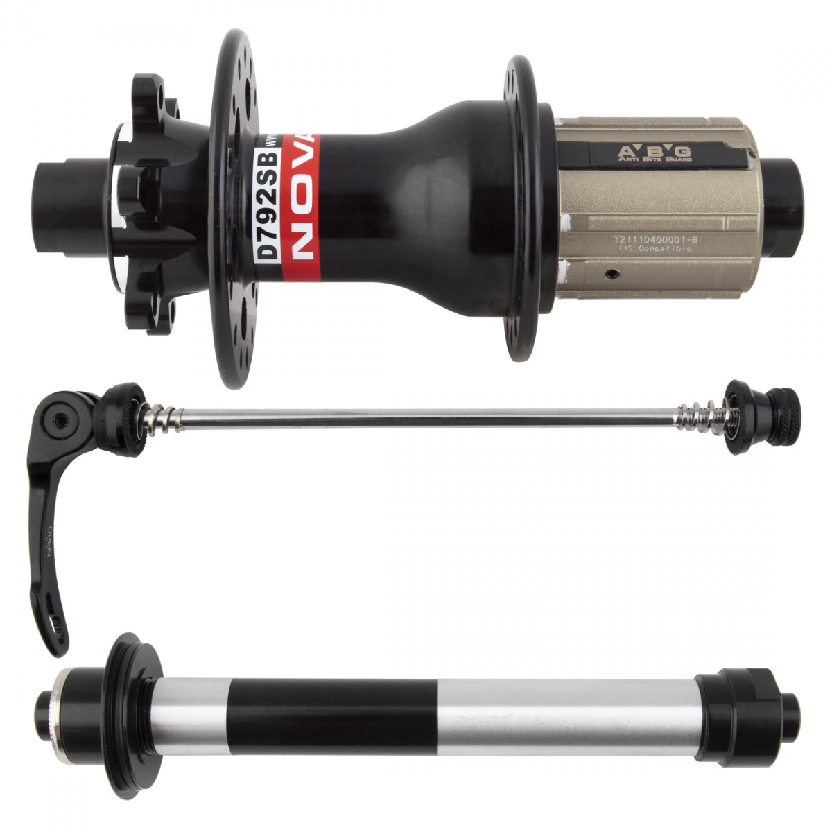 HUB RR NOVATEC XD792SB 32 12mmTA 32x142 8-11sCAS BK w/QR ADAPTOR/SKEWER