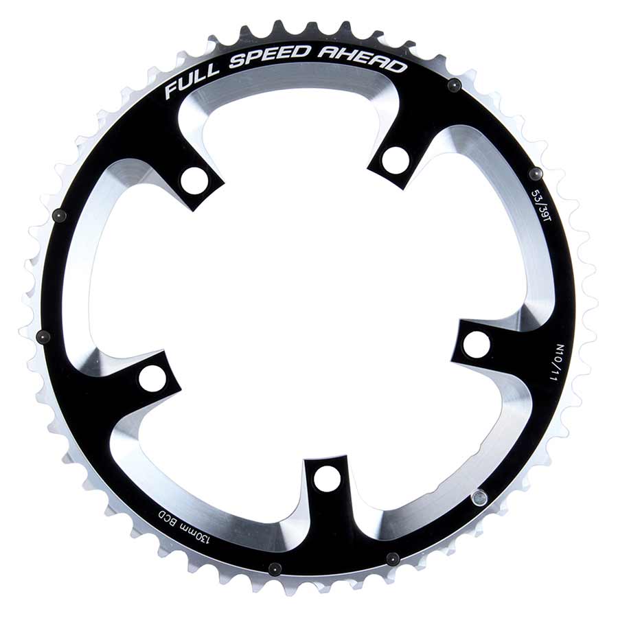 Super Road Chainring, 130BCDx53T Blk N-10/11