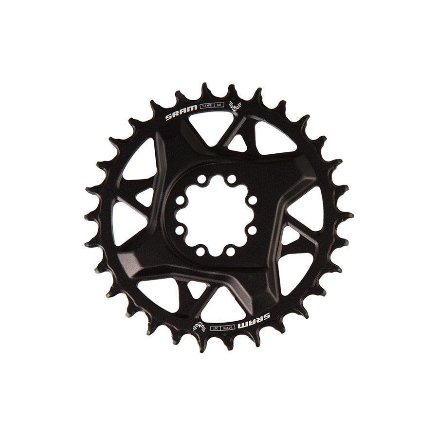 SRAM, S1000 Aluminum 8 Bolt, Chainring, Teeth: 30, Speed: 12, BCD: Direct Mount, Bolts: 8, Aluminum, Black
