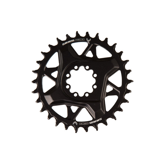 SRAM, S1000 Aluminum 8 Bolt, Chainring, Teeth: 30, Speed: 12, BCD: Direct Mount, Bolts: 8, Aluminum, Black