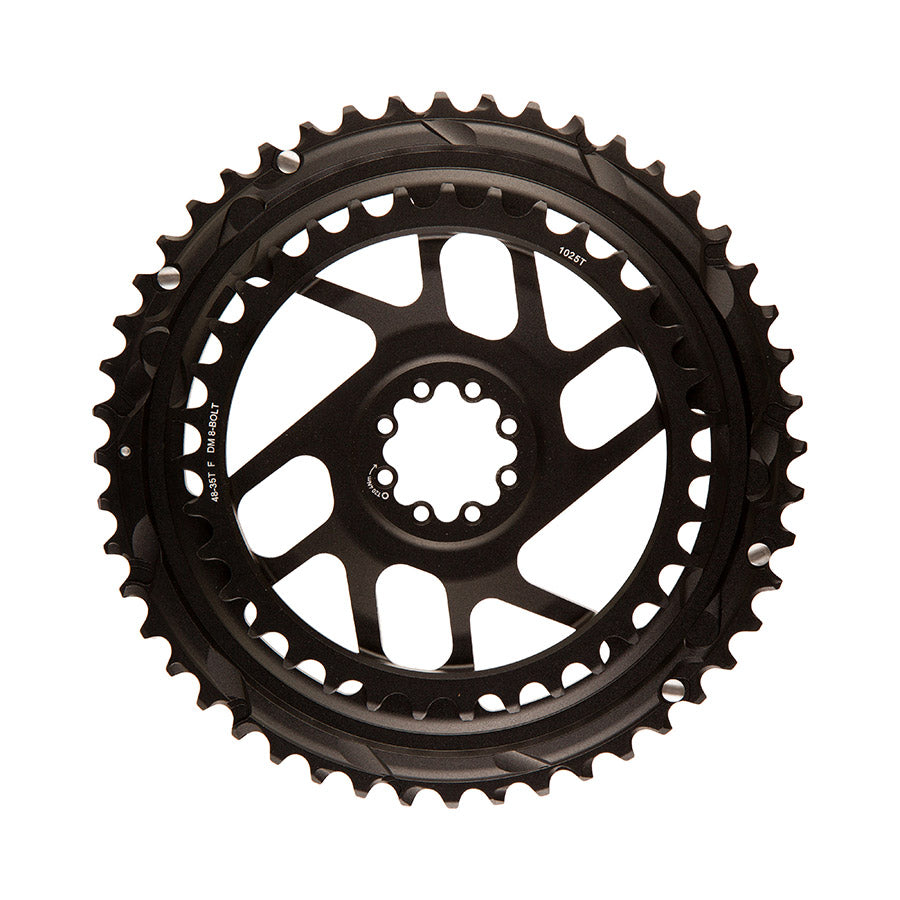 SRAM, Rival E1 2x Direct Mount, Chainring, Teeth: 46/33, Speed: 12, BCD: Direct Mount SRAM 8 Bolt, Black