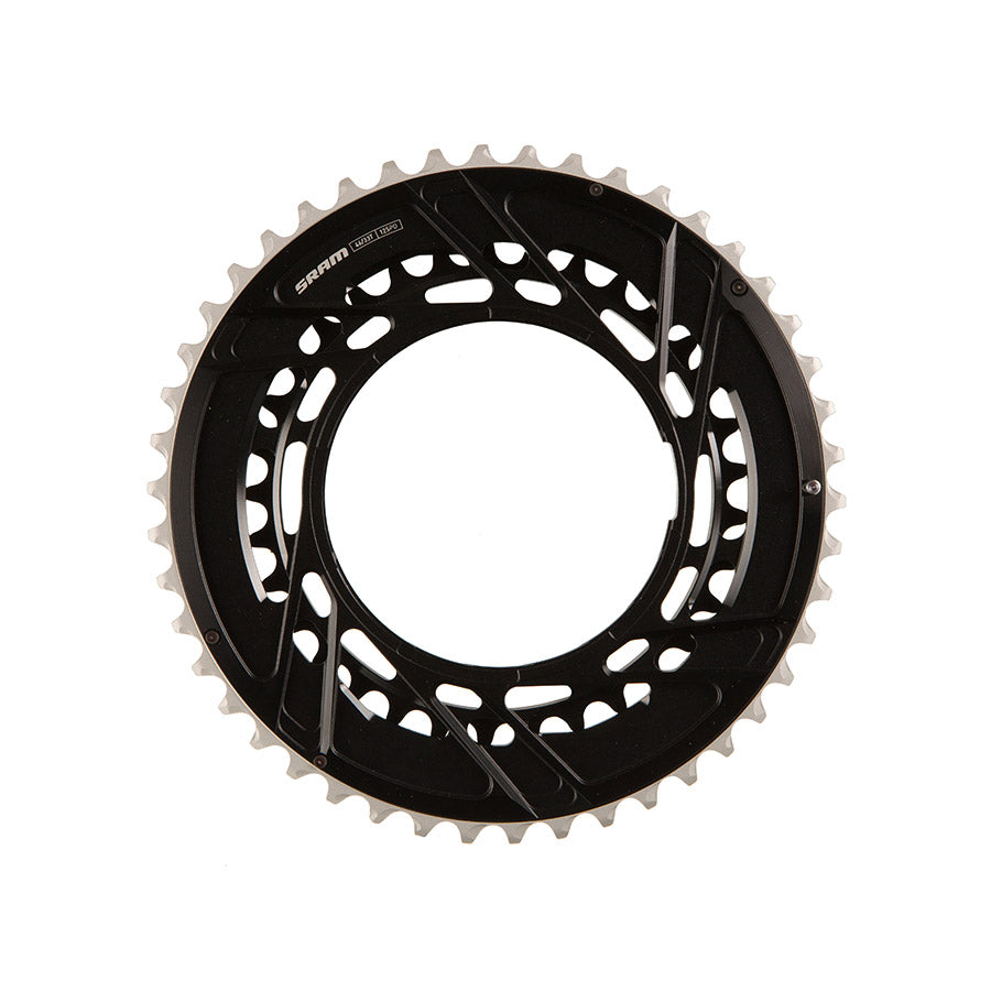 SRAM, Force E1 2x Thread Mount, Chainring, Teeth: 46/33, Speed: 12, BCD: Thread Mount, Black