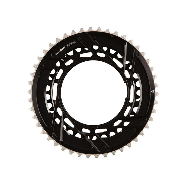 SRAM, Force E1 2x Thread Mount, Chainring, Teeth: 46/33, Speed: 12, BCD: Thread Mount, Black