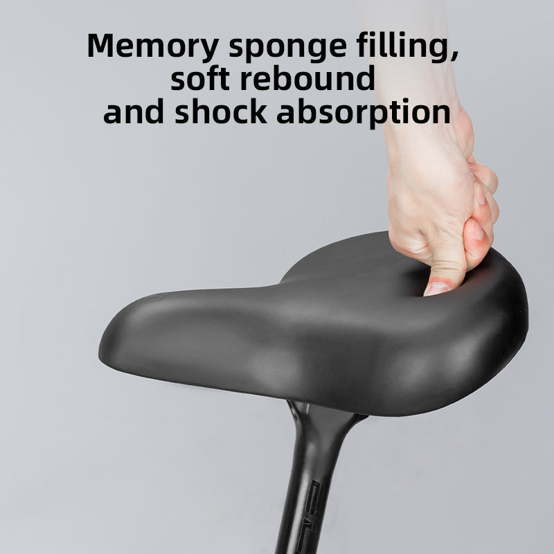 ROCKBROS Comfort Shock Absorption Bike Saddle Soft Wide Seat for Men Women