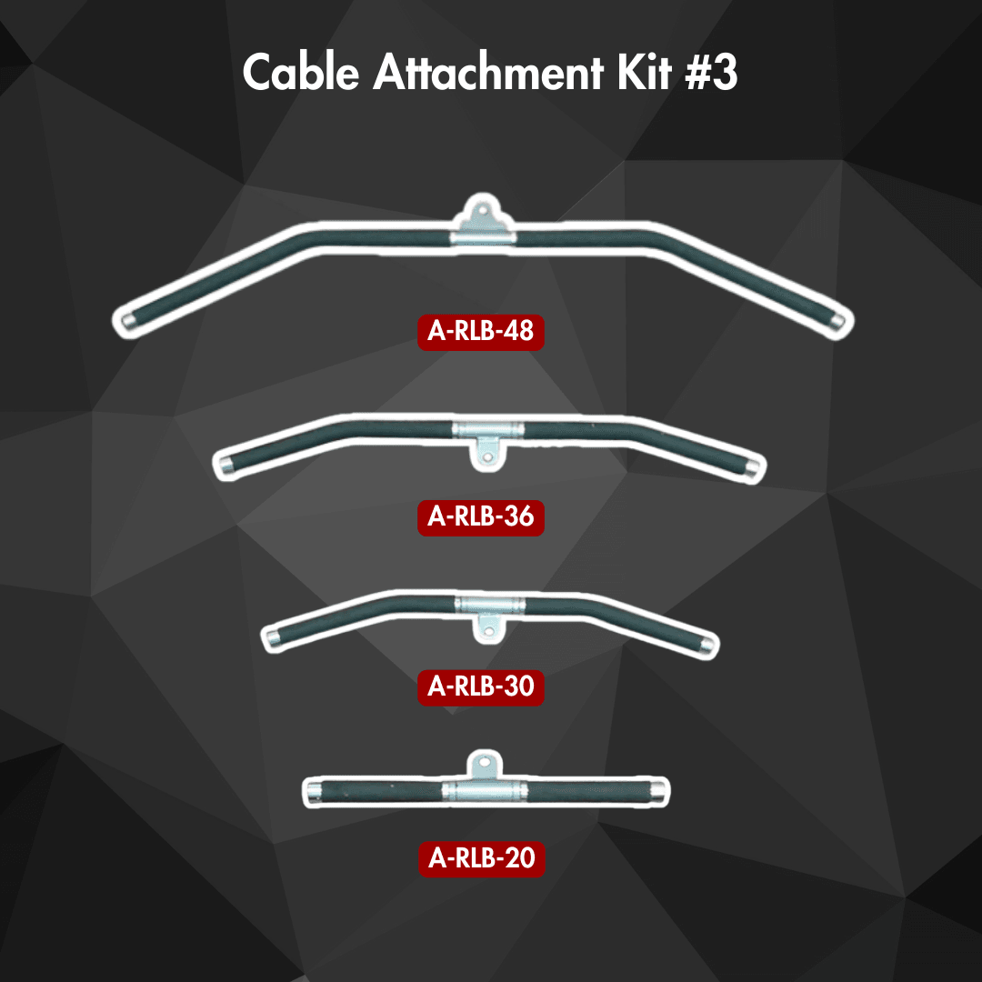 Rotating Lat Bar Kit - Cable Attachment Kit #3 - Muscle D Fitness - Cable Attachment Storage Attachment set Single Double Hand Grips Lat Bar