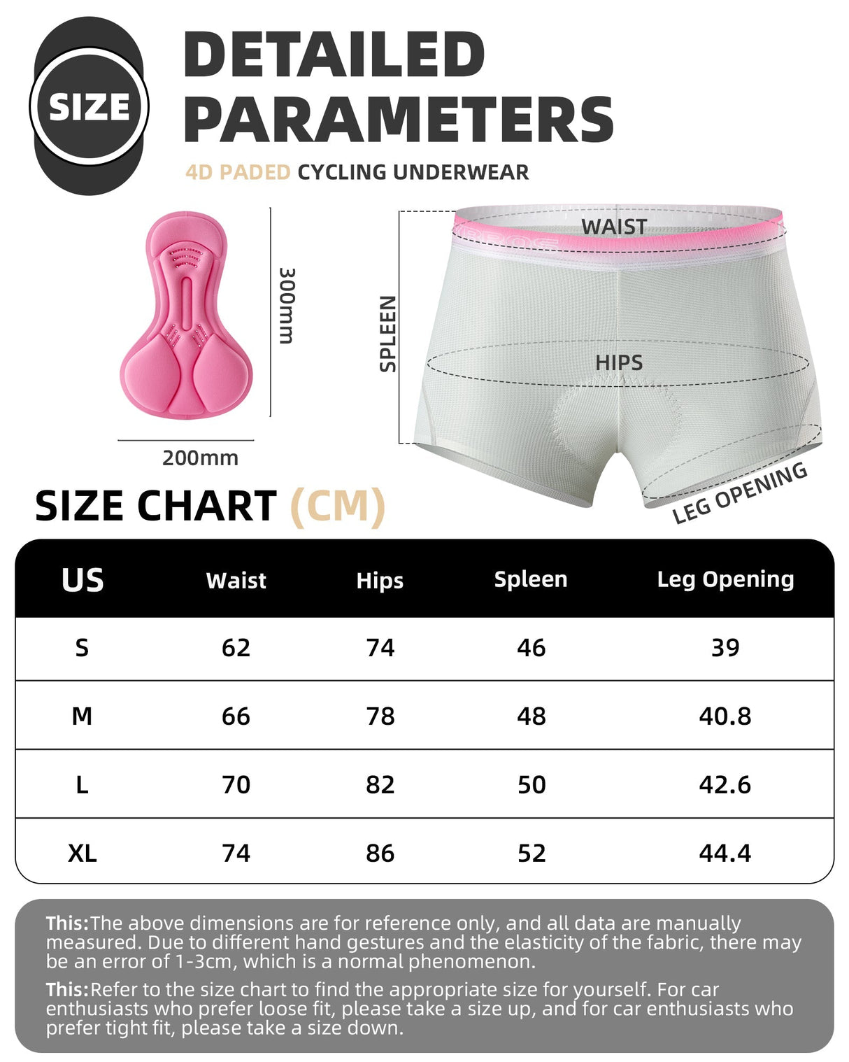 Women’s Bike Shorts Cycling Underwear 4D Padded