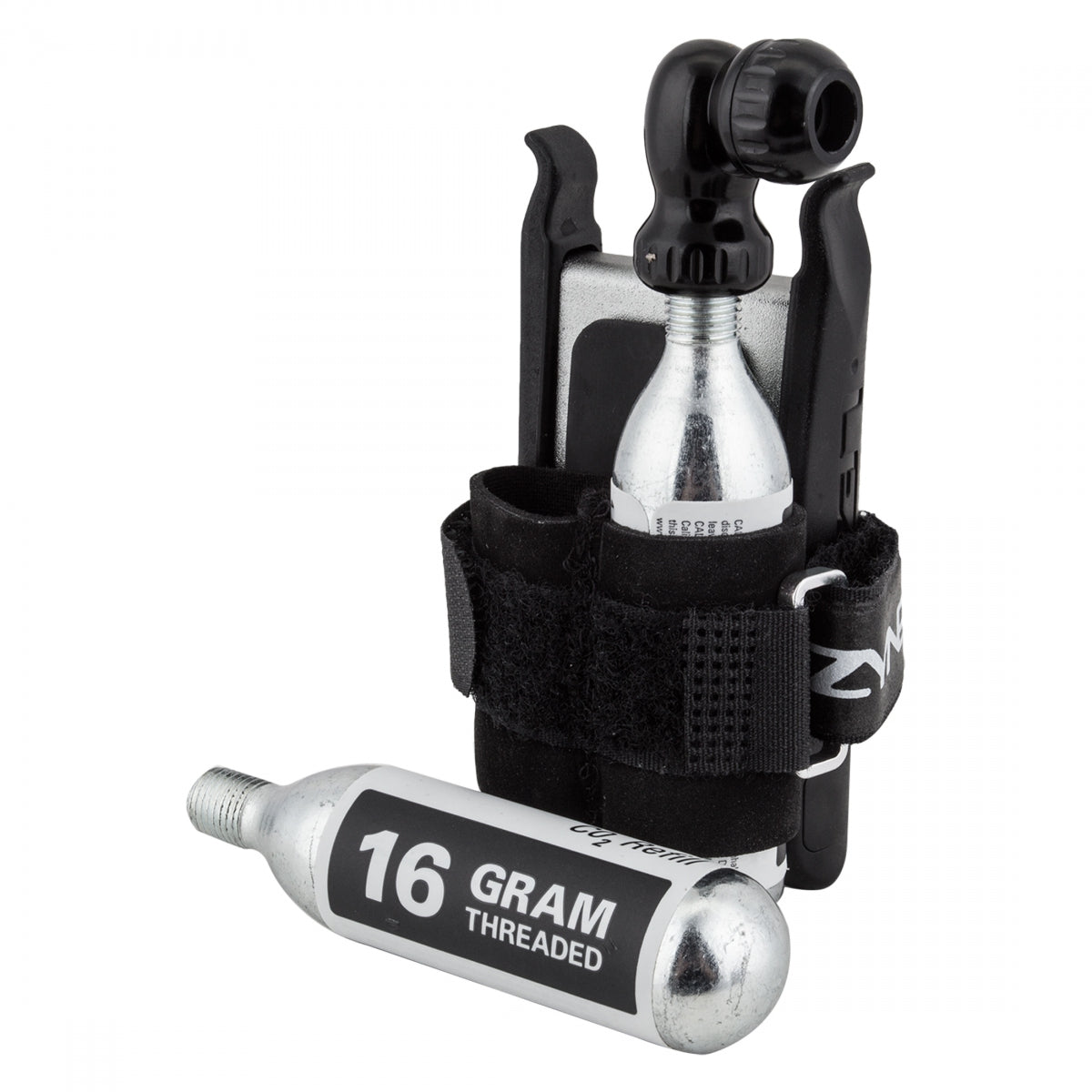 PUMP LEZ Co2 TWIN DRIVE KIT INC 2 16G CART-2 LEVERS-6 PATCHES-SCUFFER-TIRE BOOT