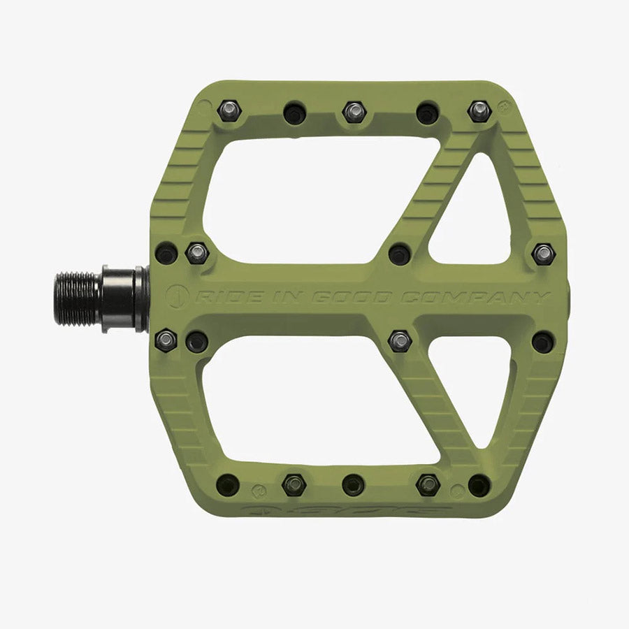 SDG Components, Comp Pedal, Platform Pedals, Body: Composite, Spindle: Cr-Mo, 9/16'', Olive Green