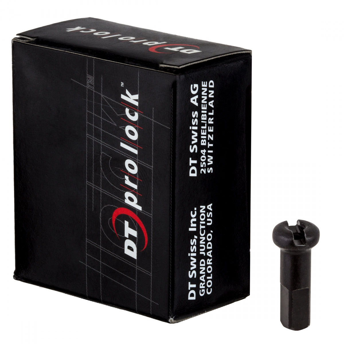 SPOKE NIPPLE DT BRASS 2.0x14mm PROLOCK BK BXof100