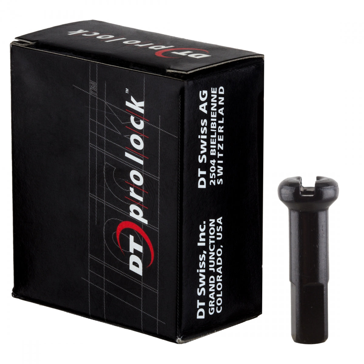 SPOKE NIPPLE DT ALY 2.0x12mm PROLOCK BK BXof100