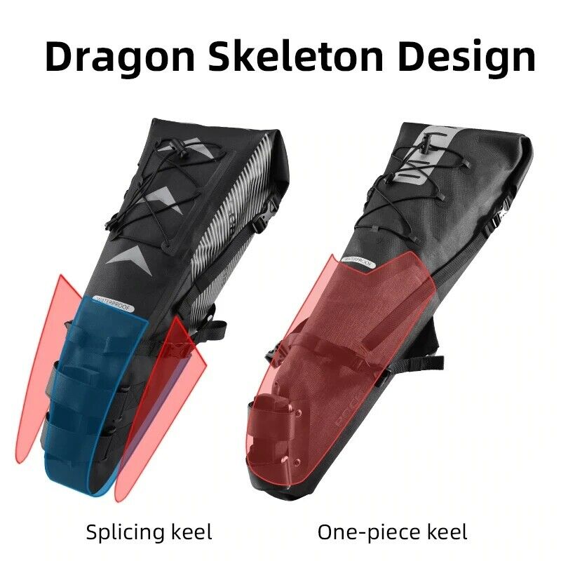 Waterproof Reflective Large Capacity Saddle Bag(up to 14L)
