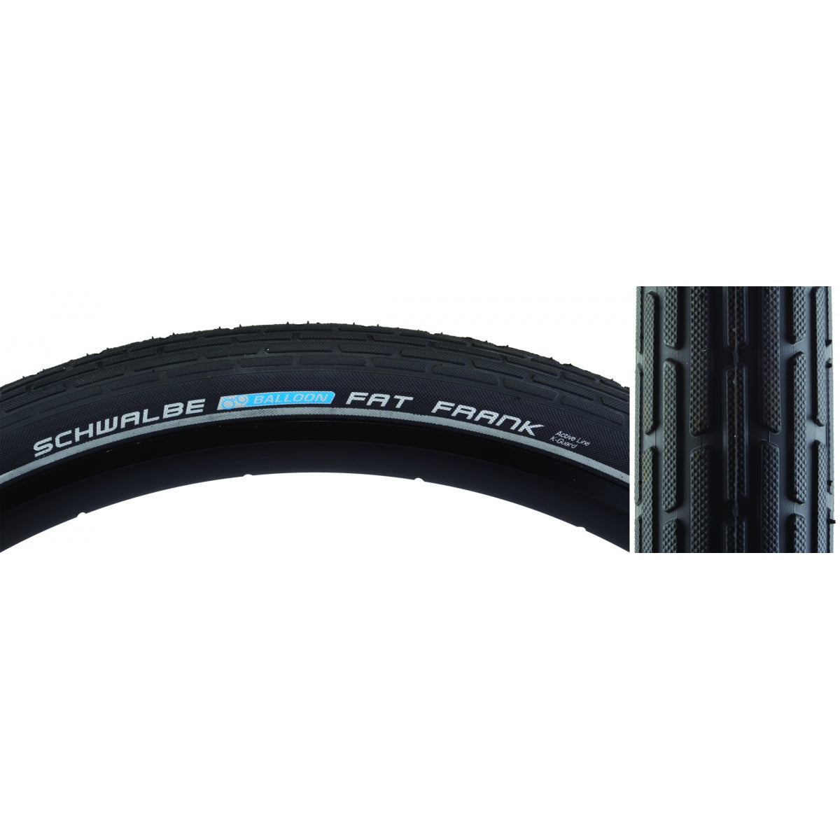 TIRE SWB FAT FRANK 700x50 (28x2.0) ACTIVE LITE K-GUARD BK/BSK/REF WIRE