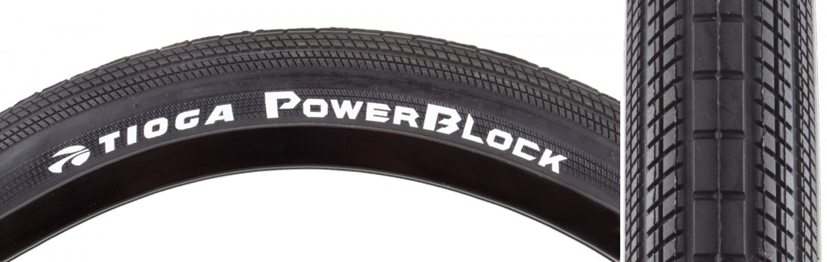 TIRE TIOGA POWERBLOCK 24x1.6 WIRE BK