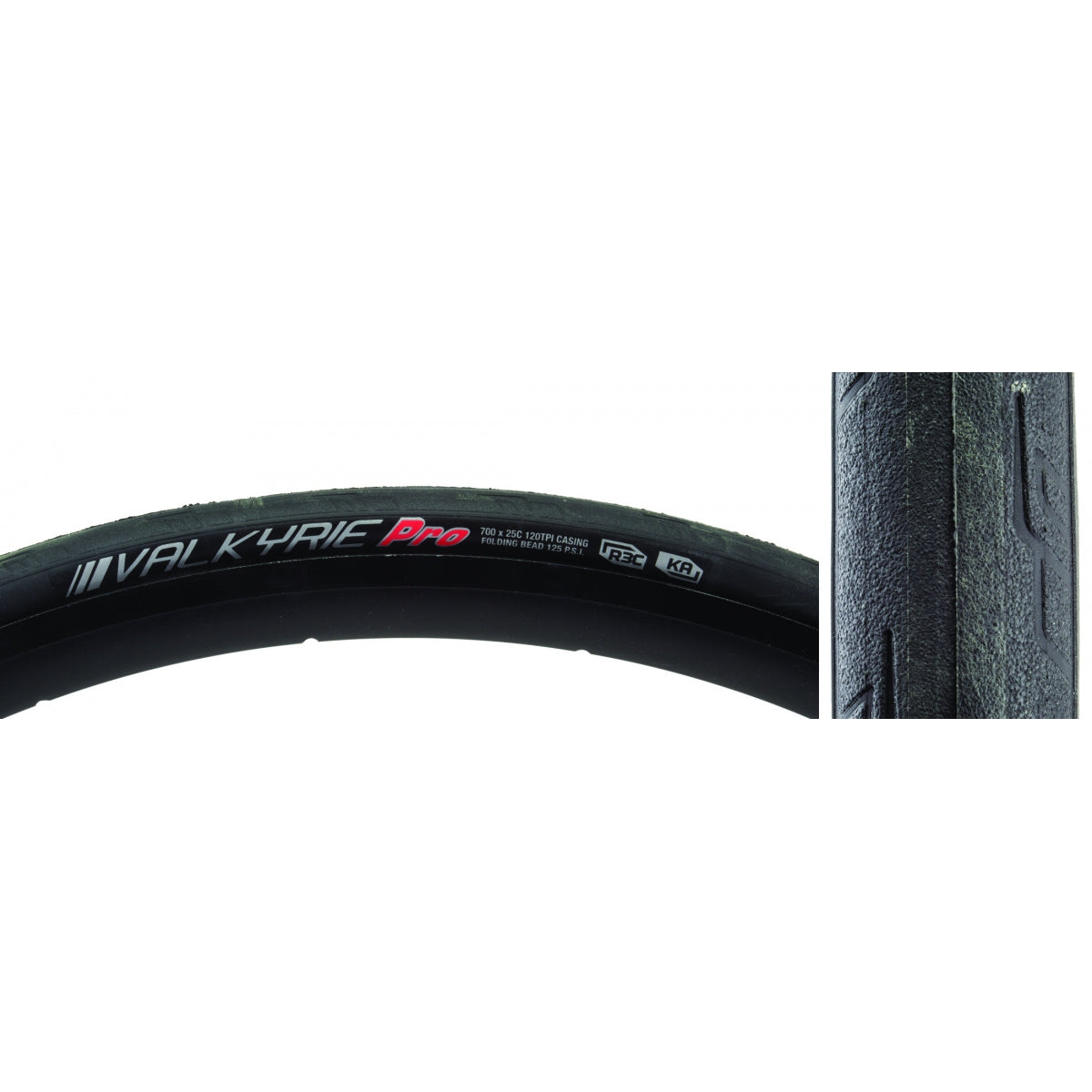 TIRE KEN VALKYRIE PRO 700x25 BK/BK/REF-HP R3C/KA/120 FOLD 125psi