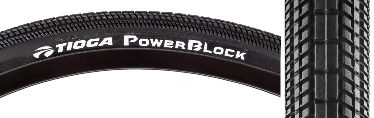 TIRE TIOGA POWERBLOCK 20x1-1/8 WIRE BK