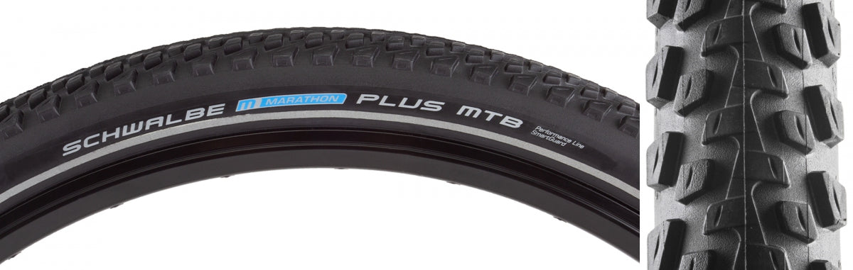 TIRE SWB MARATHON PLUS MTB 27.5x2.25 PERF TWIN SM-GUARD BK/BK/REF DUAL E50 WIRE