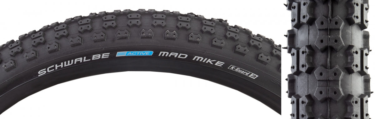 TIRE SWB MAD MIKE 20x1.75 ACTIVE TWIN K-GUARD BK/BK SBC WIRE