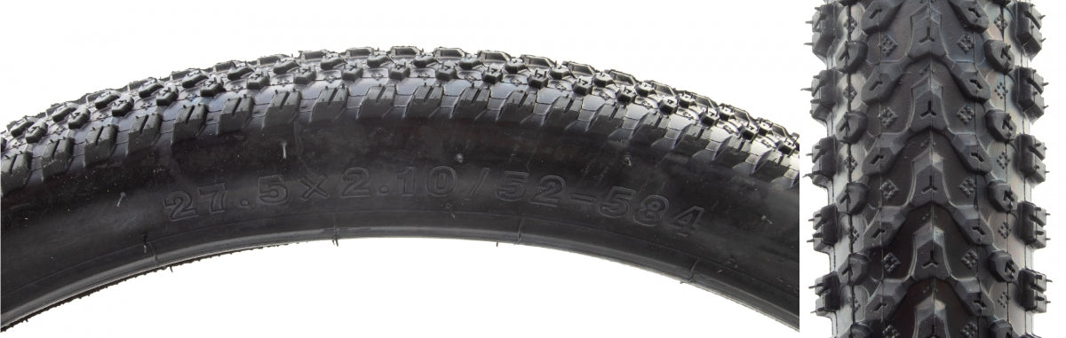 TIRE SUNLT 27.5x2.1 BK/BK SM BLOCK MTB 5129 WIRE/27