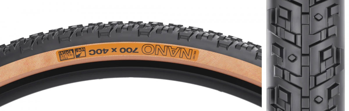 TIRE WTB NANO 700x40 BK/TAN LIGHT FR TCS/60/DUAL-DNA/SG FOLD