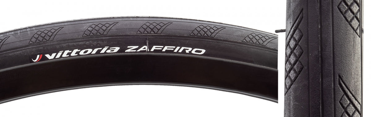 TIRE VITTORIA ZAFFIRO 700x25 BK/BK WIRE/26