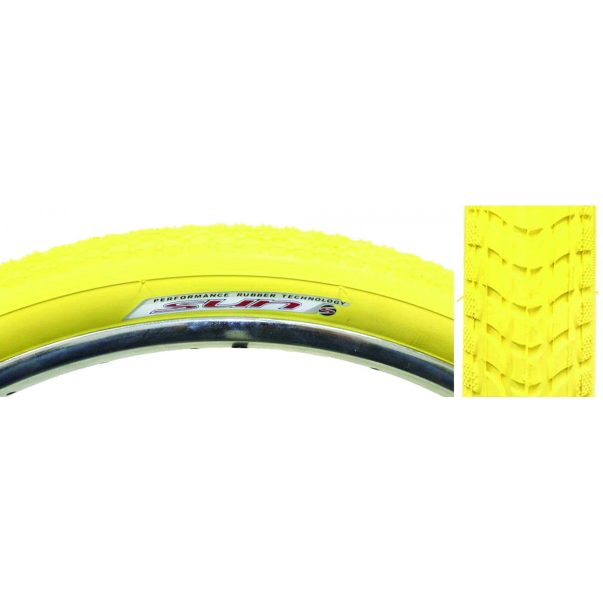 TIRE SUNLT 26x2.125 YL/YL CRUISER K927w/SUN LOGO KOMFORT WIRE