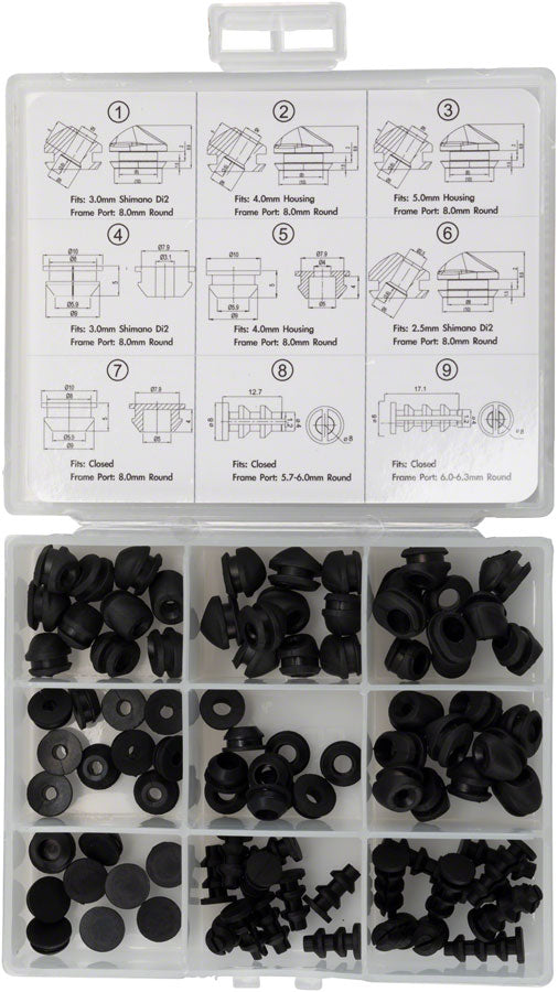 Jagwire Frame Plug Combo Box for Housing Di2 and Closed-Type