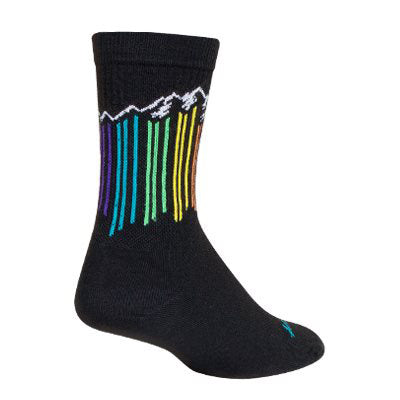 Prism Peak Wool Crew 6" Socks, 9-13, Black