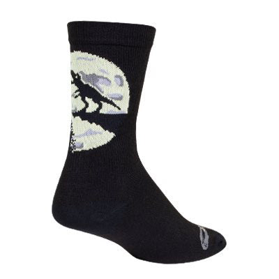 Rawrwolf Crew 6" Socks, 5-9, Black