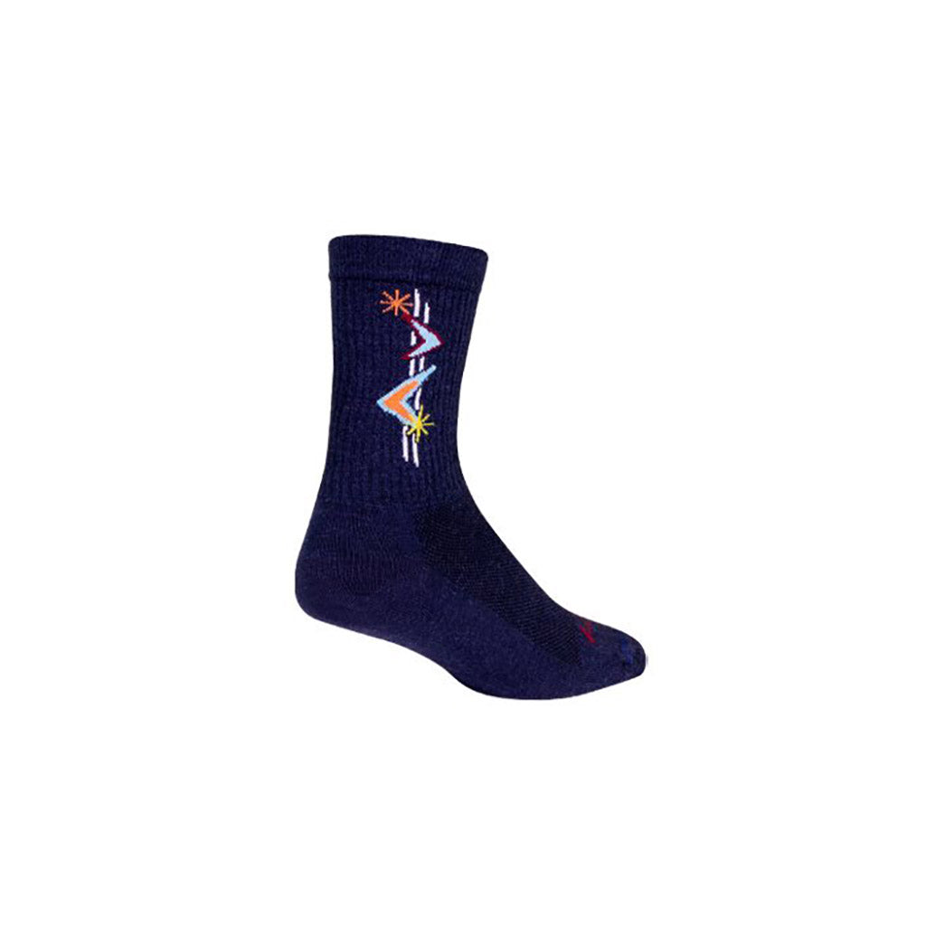 Jetson Wool Crew 6" Socks, 9-13, Blue