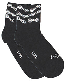 Chain Socks, 9-13, Black