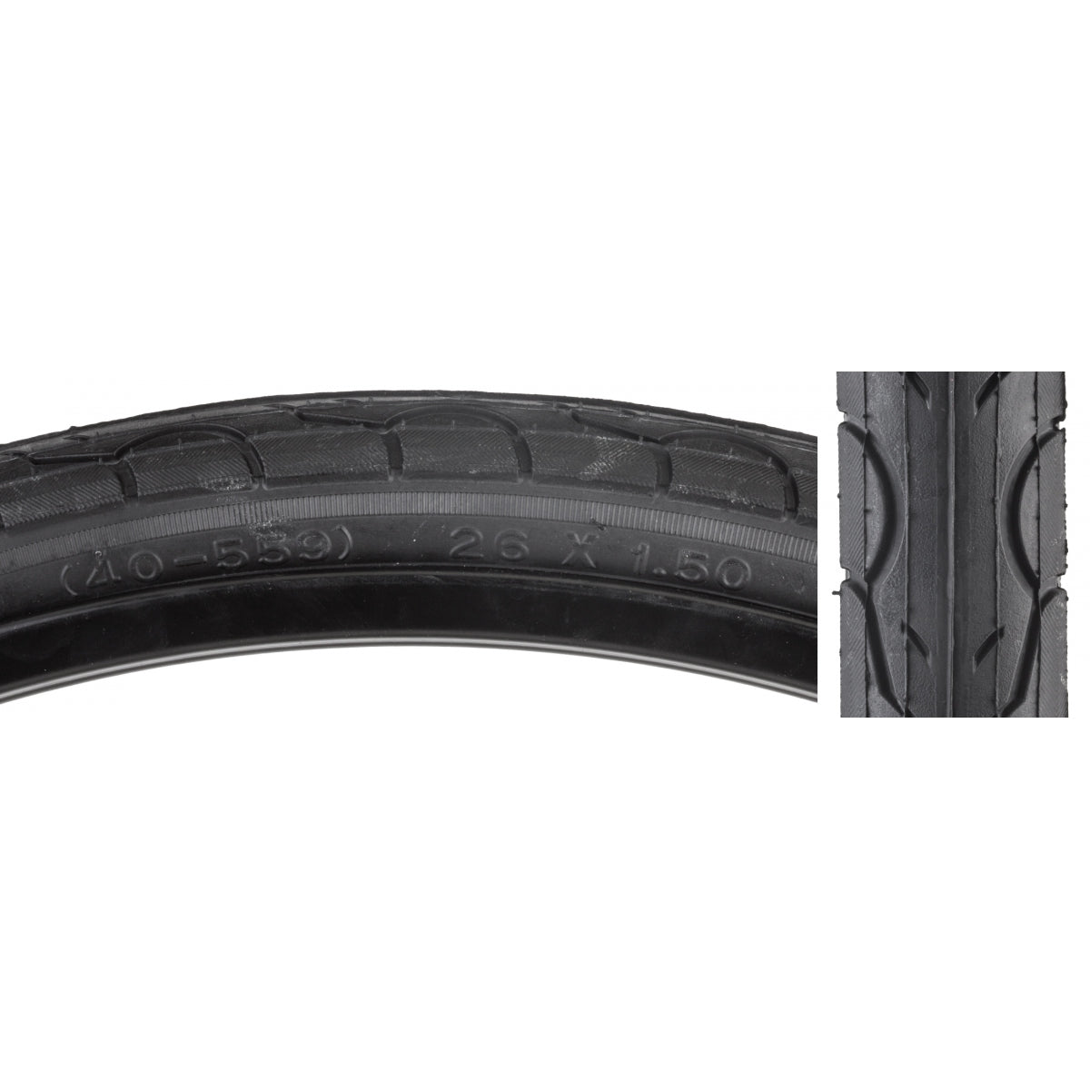 TIRE SUNLT 26x1.5 BK/BK KWEST 60lbK193 WIRE