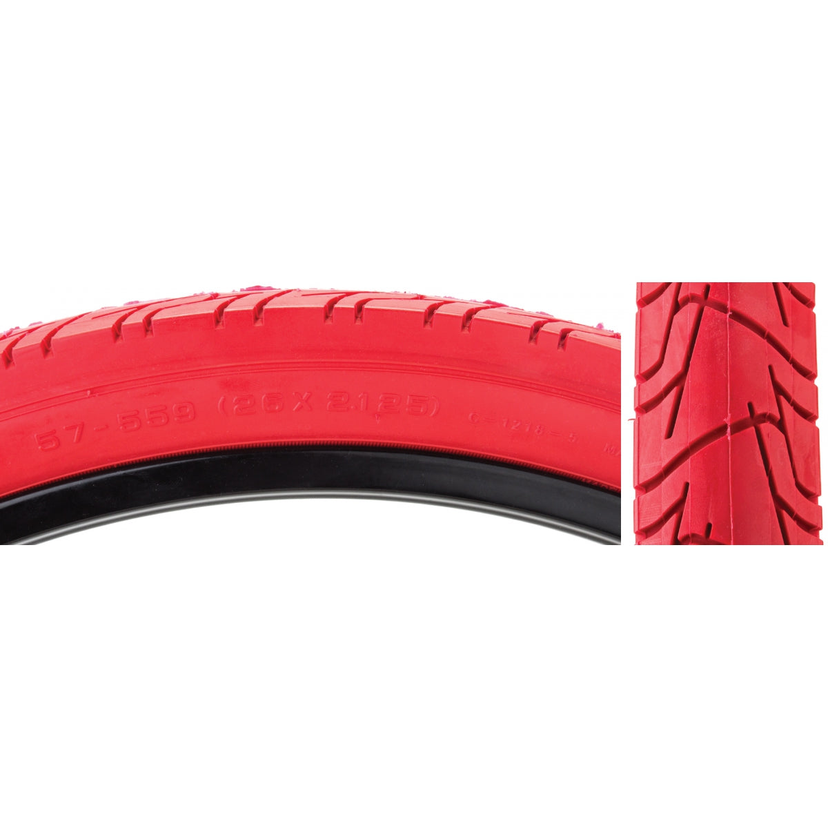 TIRE SUNLT 26x2.125 CST1218 RD/RED CITY WIRE