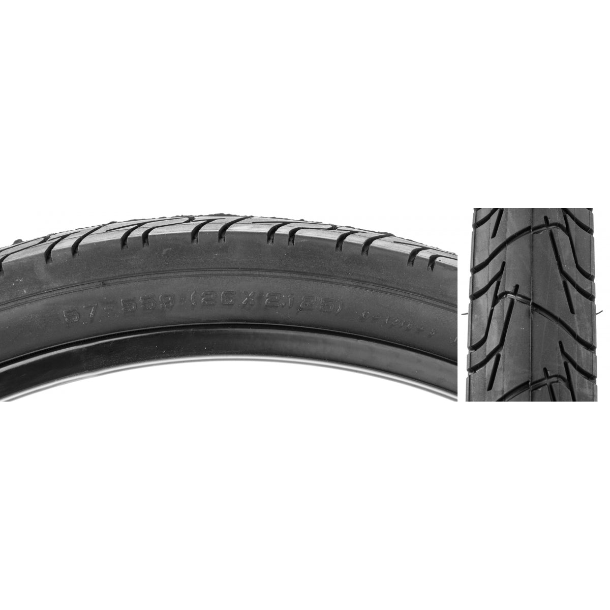 TIRE SUNLT 26x2.125 CST1218 BK/BLK CITY WIRE