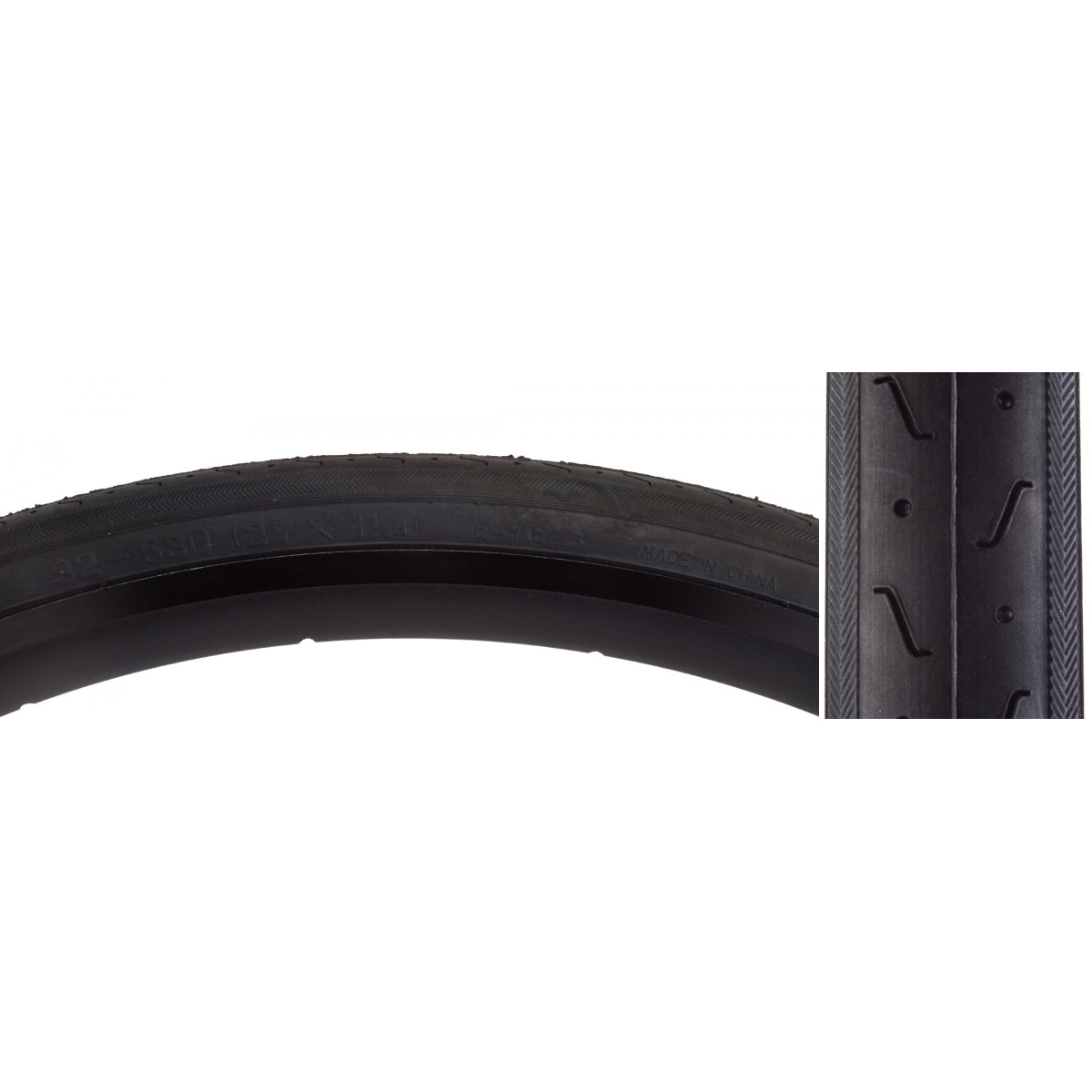 TIRE SUNLT 27x1-1/4 CST740 BK/BLK S-HP WIRE