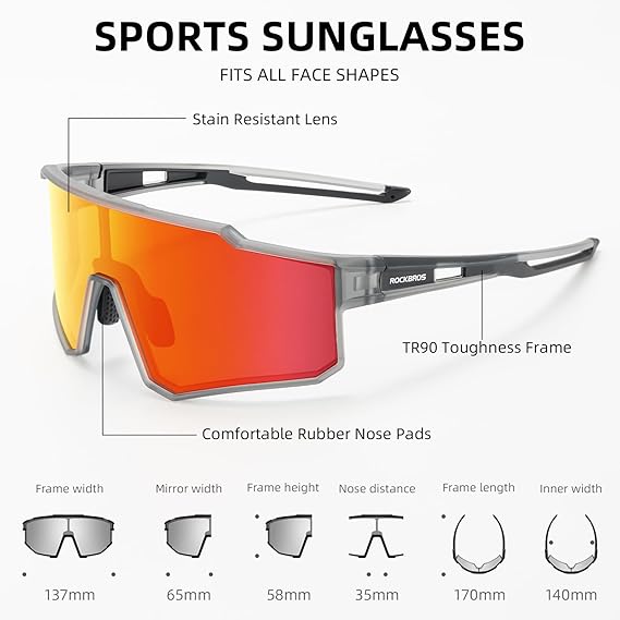 Unisex Polarized Cycling Sunglasses with TR90 Frame