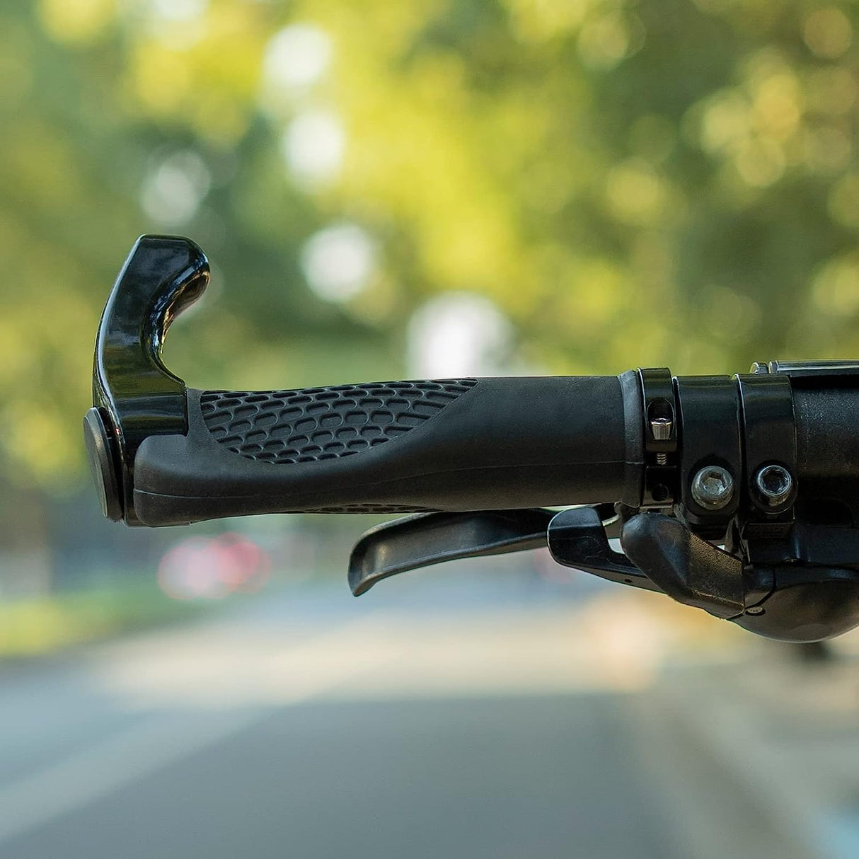Single Lock-on Bike Grips Ergonomic Non-Slip Rubber