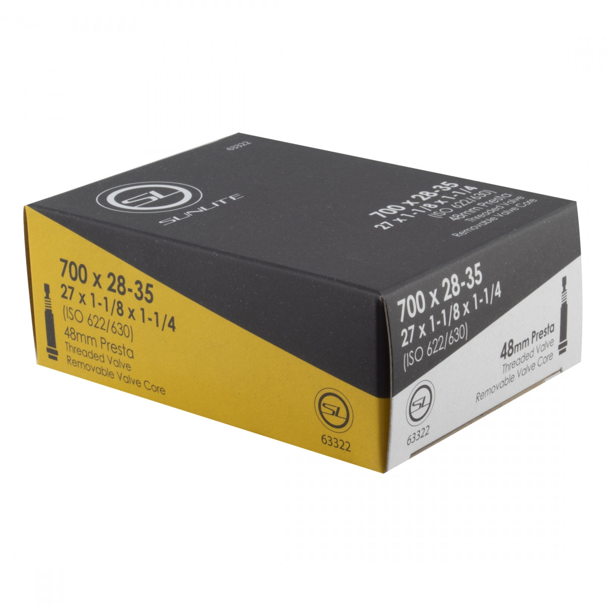 TUBE SUNLT 700x28-35 PV48/THRD/RC (27x1-1/8x1-1/4) FFW30mm