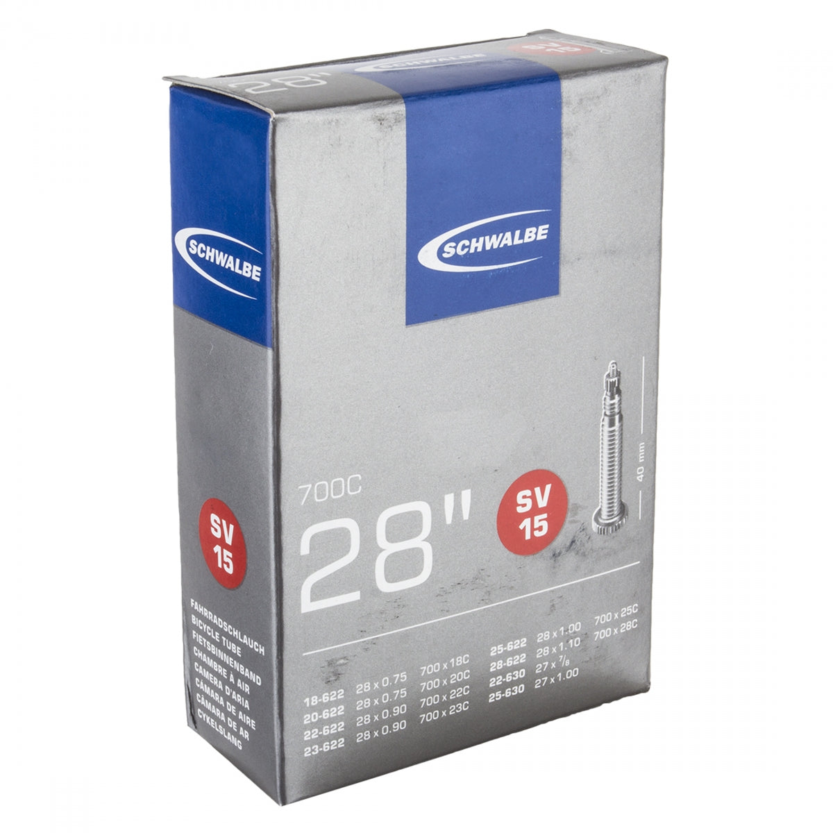 TUBE SCHWALBE 28 622/630x18/28 PV 40mm