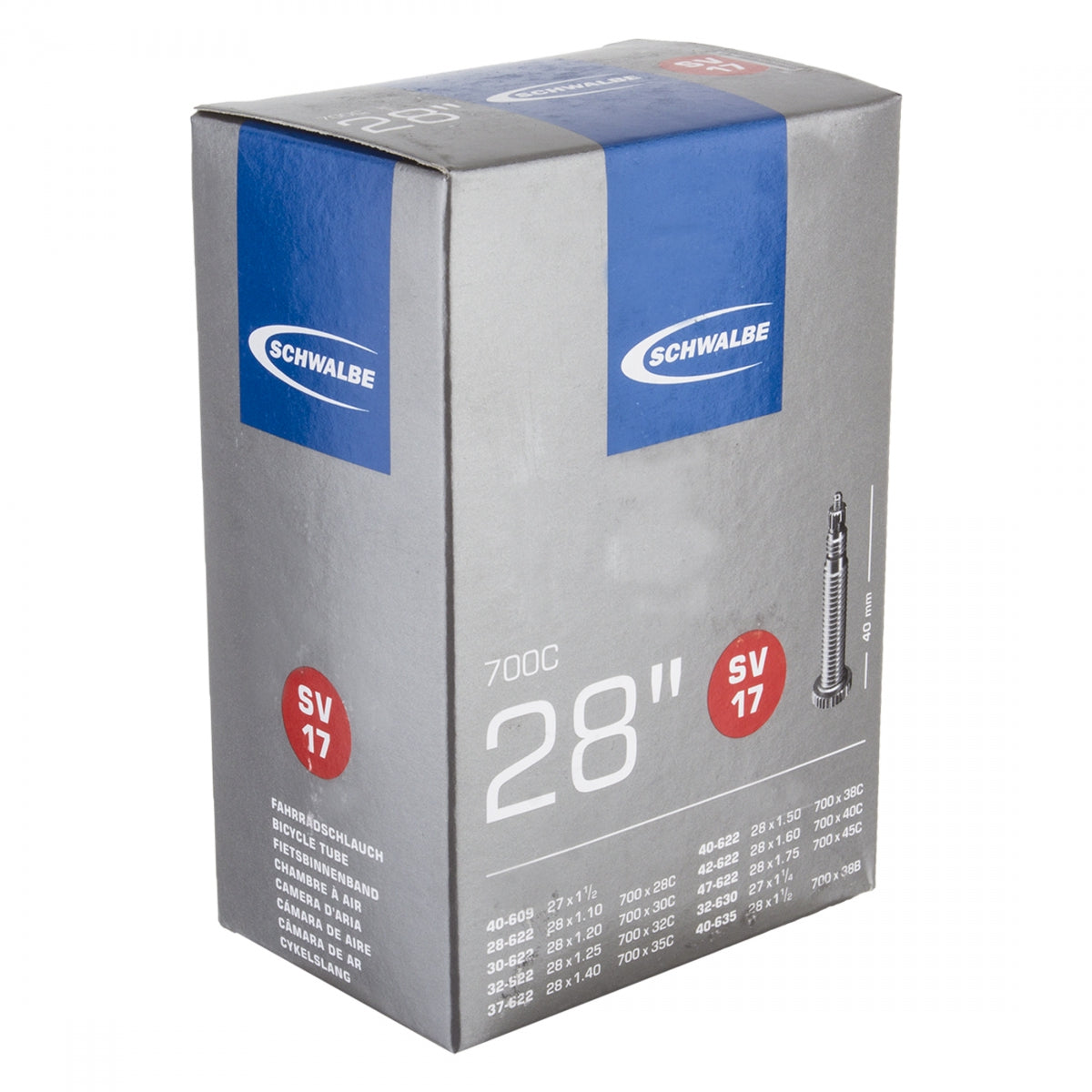 TUBE SCHWALBE 28 622/635x28/47 PV 40mm