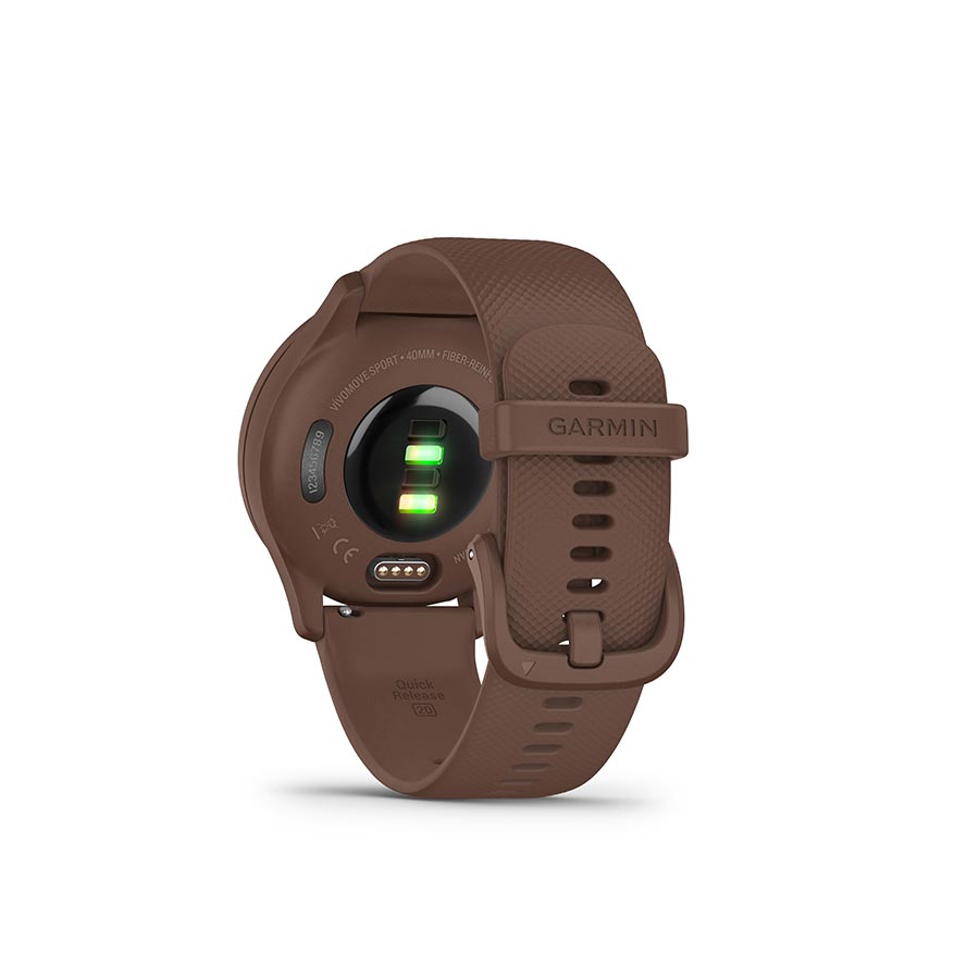 Garmin, vivomove Sport, Watch, Watch Color: Cocoa, Wristband: Cocoa - Silicone