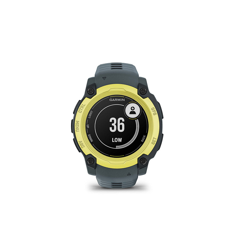Garmin, Instinct E 40mm, Watch, Watch Color: Electric Lime, Wristband: Twilight - Silicone