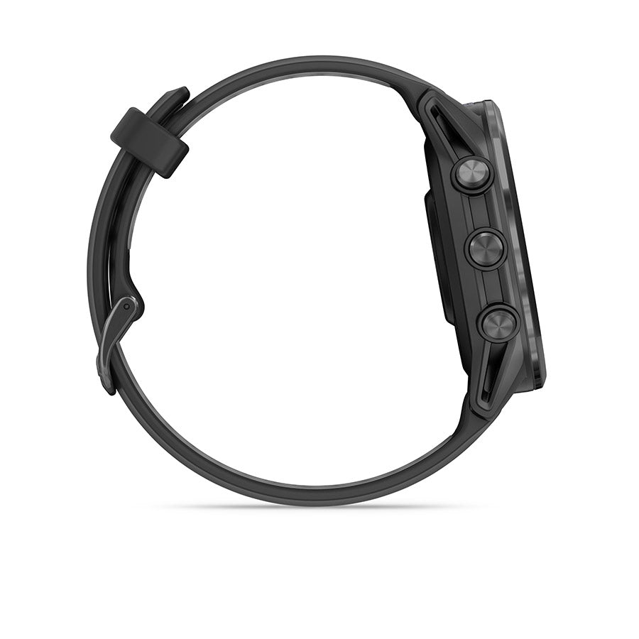 Garmin, Forerunner 970, Watch, Watch Color: Black, Wristband: Black/Translucent Whitestone- Silicone
