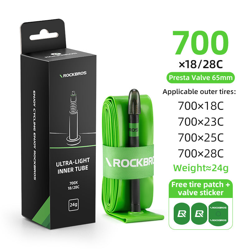 ROCKBROS Ultra-Light TPU Puncture-Resistant Inner Tube 24g 700x18/28C