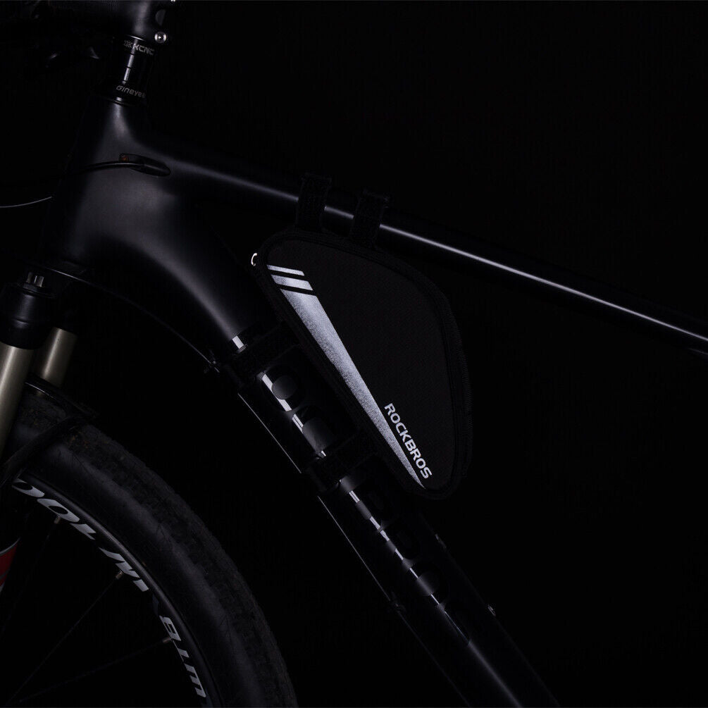 ROCKBROS 0.7L Bicycle Frame Bag - Reflective, Tool-free Install