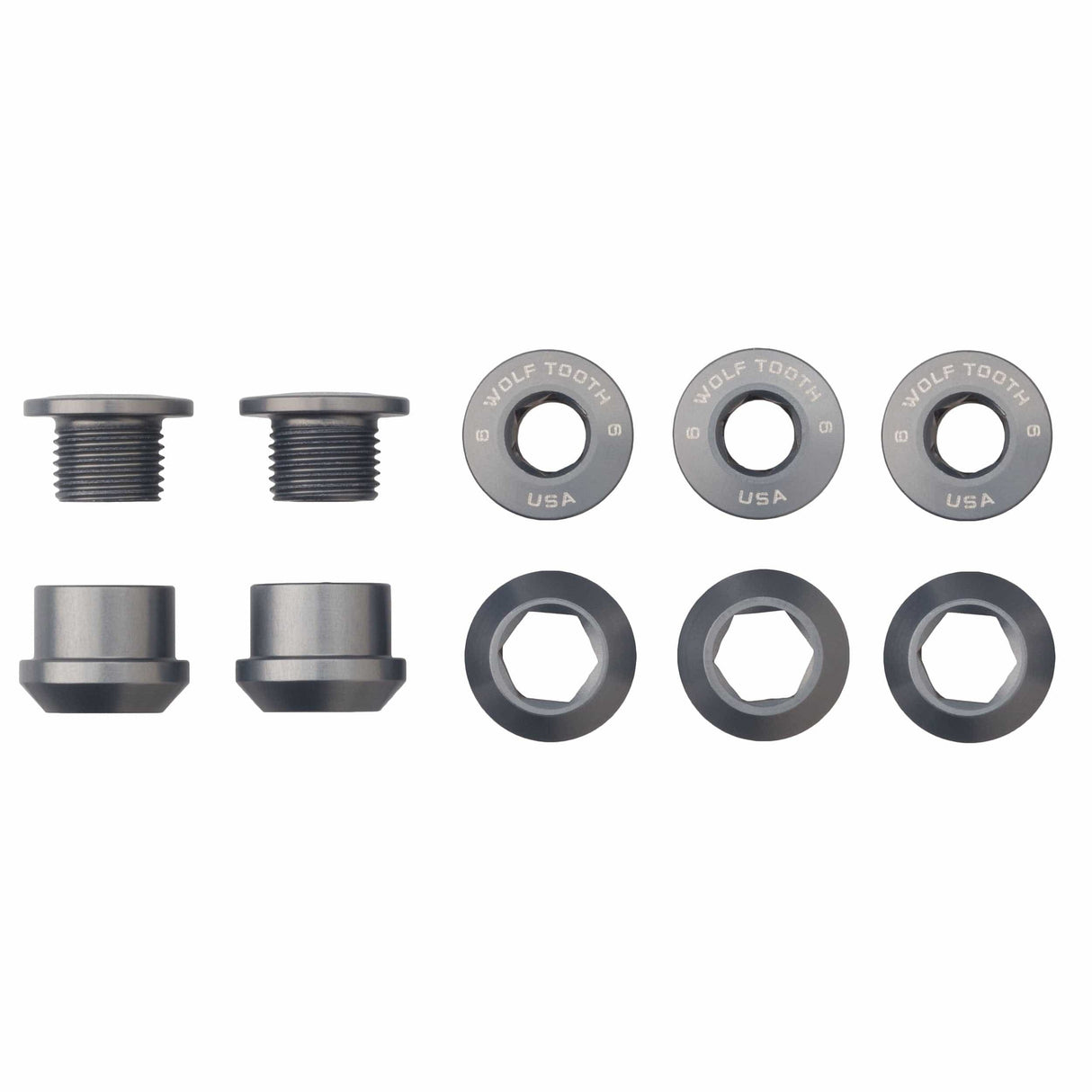 Set of 5 Chainring Bolts+Nuts for 1X